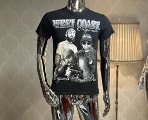 T-Shirt Męski West Coast czarna rozmiar S