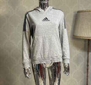 Bluza Sportowa Dziecięca Adidas szara rozmiar 164