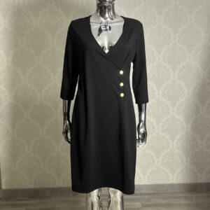 Klasyczna Sukienka Damska Fransa czarna rozmiar S