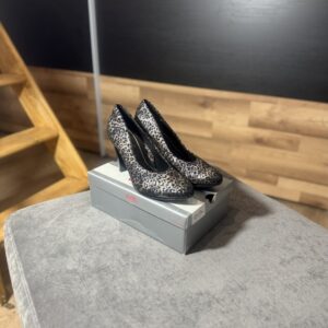 Złoto Czarne Buty Na Obcasie Damskie Czółenka Panterka rozmiar40/41