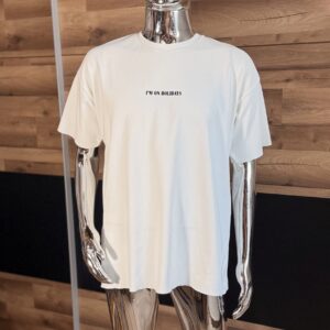 T-Shirt Męski Pull&Bear biała rozmiar L