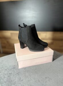 Damskie Botki Skórzane Onygo Nora czarne rozmiar 40