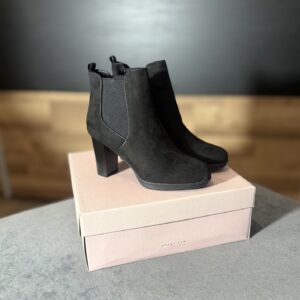 Damskie Botki Skórzane Onygo Nora czarne rozmiar 40