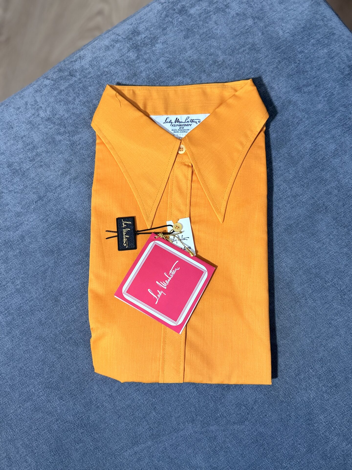 Koszula Vintage z lat 80-90s Lady Manhattan pomarańczowa 20 / XL